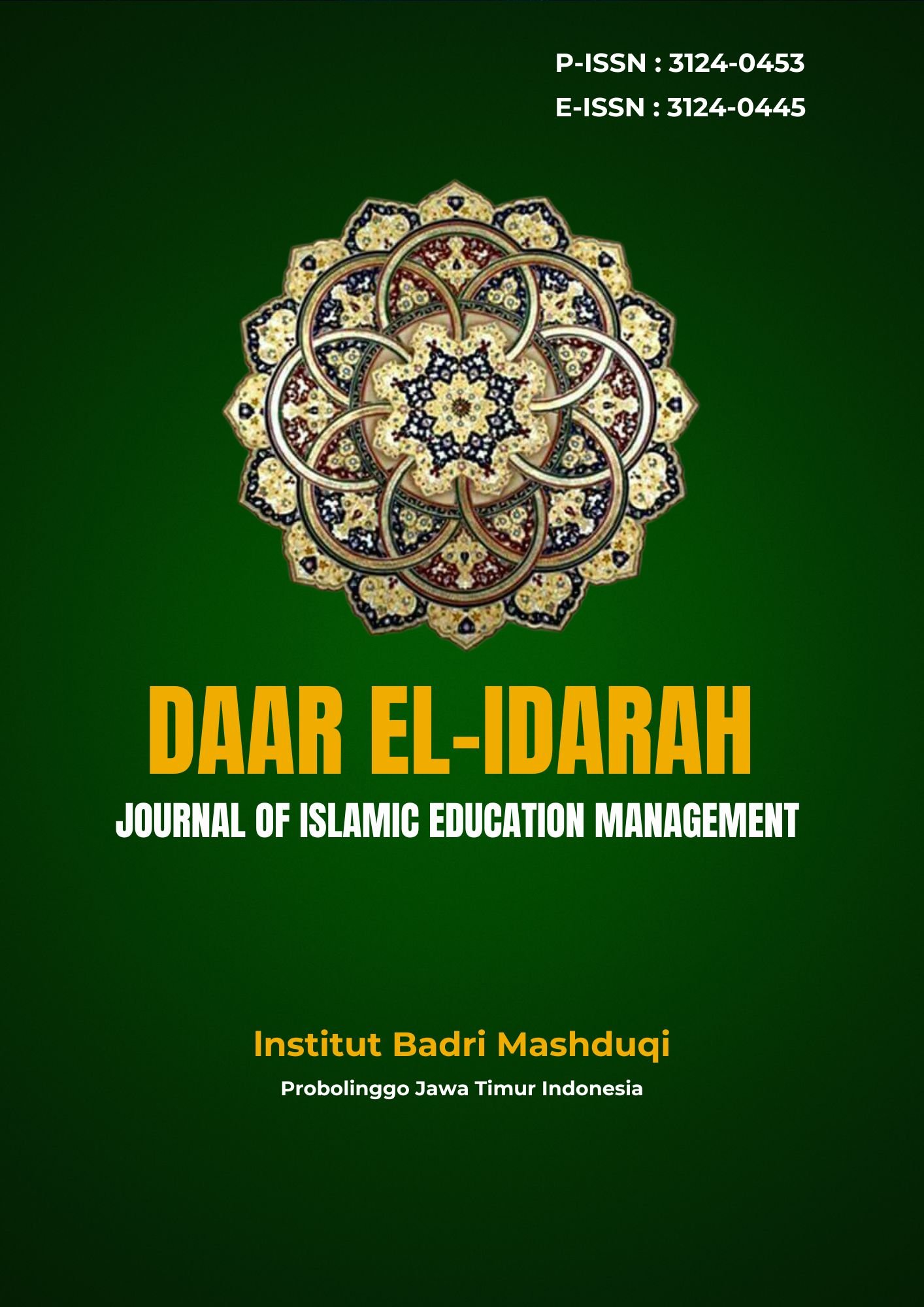 					View Vol. 2 No. 01 (2026): DAAR EL-IDARAH: Journal of Islamic Education Management
				